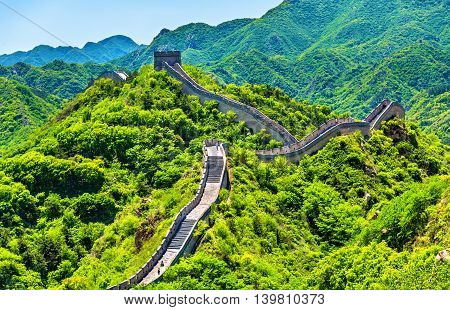 View of the Great Wall at Badaling - Beijing, China