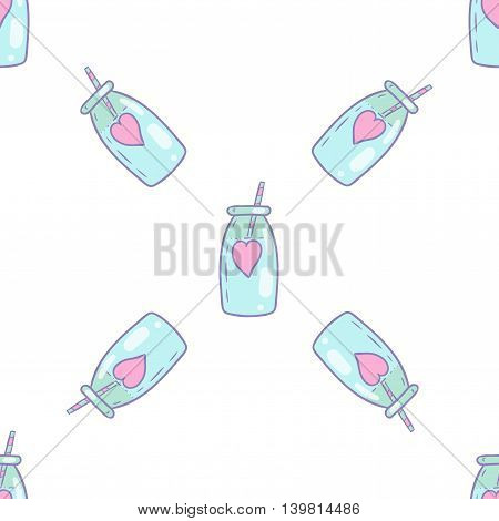 Cute pattern with milk tubule for cildren