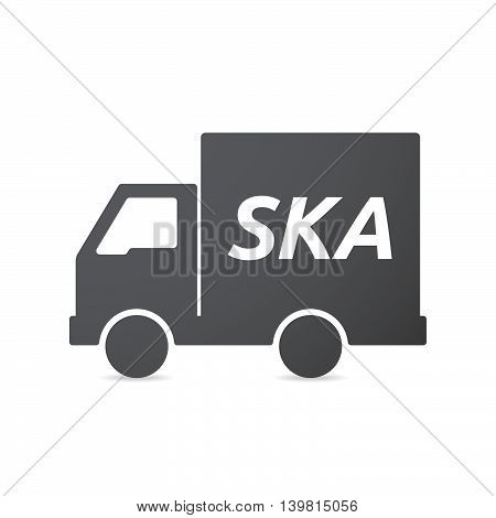 Isolated Truck Icon With    The Text Ska