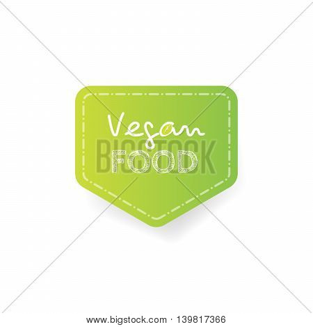 Cartoon doodle vector hand drawn logotype sticker. Vegan food.