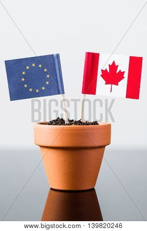 Flags Of Europe And Canada