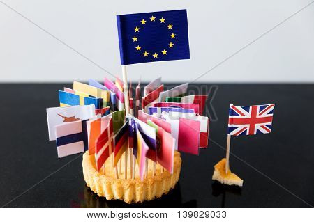 Flags Of European Union In A Cake