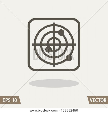 Target crosshair icon symbol isolated on light background. Vector illustration for web, packing design and commercial use.