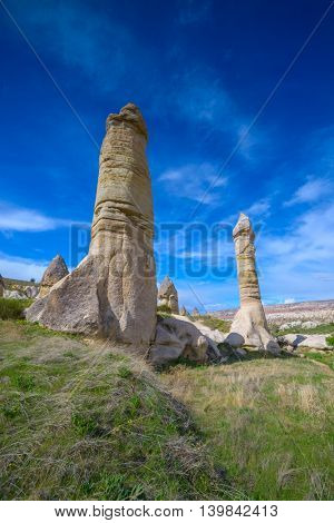 Famous Love valley in Cappadocia, Turkey