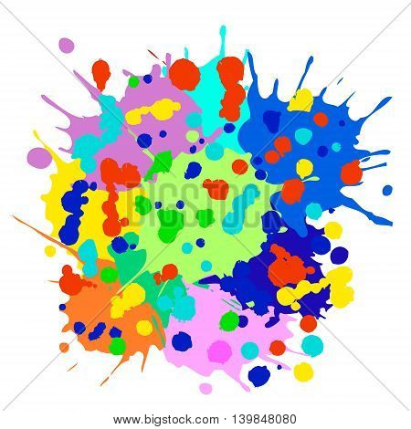 Vector Splash, Blots And Brush, Graphic Illustration
