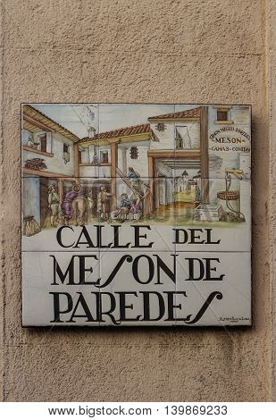 Madrid Street Sign
