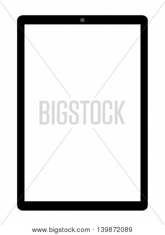 Black Tablet Vector On White. eps10 vector illustration