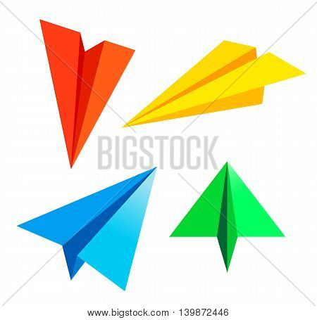 Paper Plane. Vector Illustration .