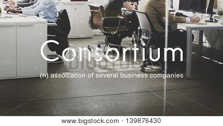 Consortium Alliance Combine Cooperative Group Concept
