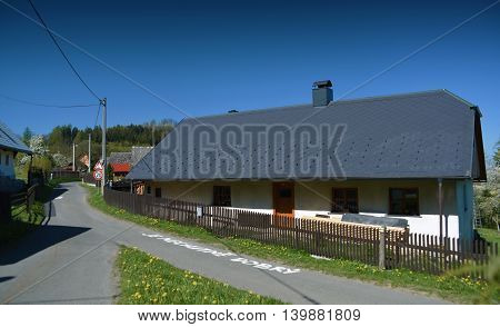 House in south of Bohemia in nice spring day