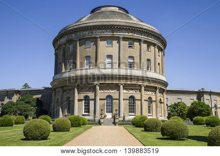 BURY ST EDMUNDS UK - JULY 19TH 2016: A view of the beautiful Ickworth House and gardens in Suffolk on 19th July 2016.