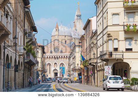 PADOVA, ITALY - JULY, 9, 2016: street in a historical center of Padova, Italy