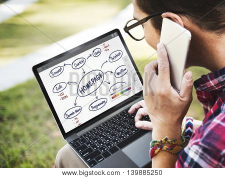 Homepage Computer Degital Internet Technology Concept