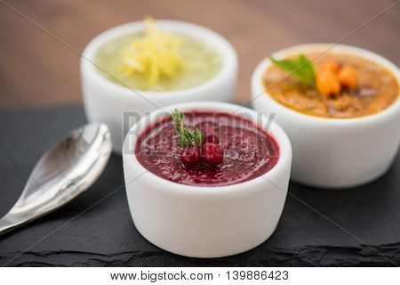 Refreshing lemon cranberry seabuckthorn sorbet