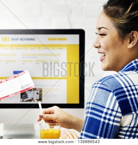 Air Ticket Flight Business Travel Destination Concept