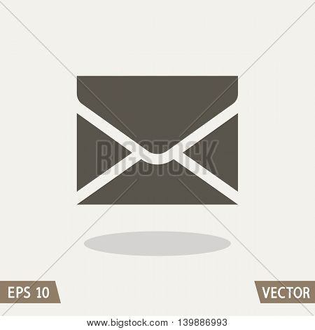 Mail flat icon envelope symbol. Vector illustration for web and commercial use.