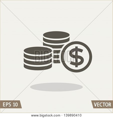 Money flat icon dollar symbol. Vector illustration for web and commercial use.