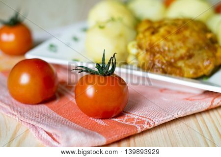 cherry tomato, potato, red, plant, isolated, root, vegetable