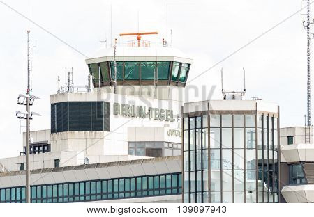 BERLIN, GERMANY - 22 JULY 2016- The main airport in Berlin Tegel TXL, Flughafen Berlin-Tegel.