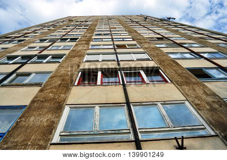 Twenty floor high tenement house building in Miskolc, Hungary