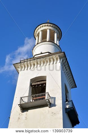Church of St. Alexander Nevsky in Ust-Izhora town St.Petersburg suburb Russia.