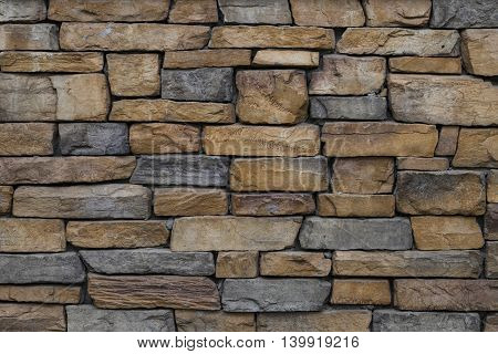 close up of stone wall texture and background