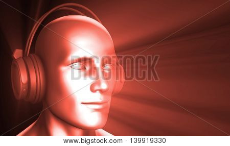 Disco Electronic Music Techno Party Background Art 3D Illustration Render