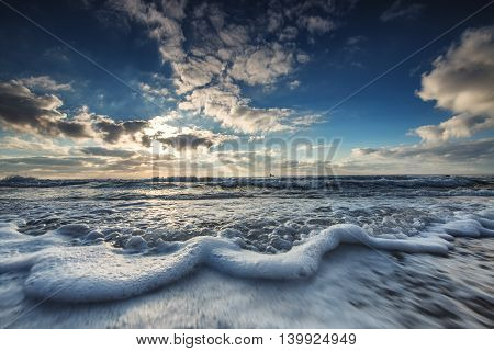 Sea Wave Close Up, Low Angle View
