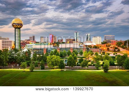 Knoxville, Tennessee, USA downtown at World's Fair Park.