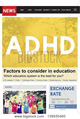 Attention Deficit Disorder Hyperactivity Concept