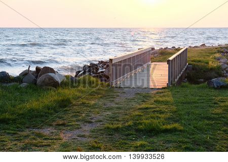 Sunrise at Pointe aux Barques, Lake Huron, Michigan, USA