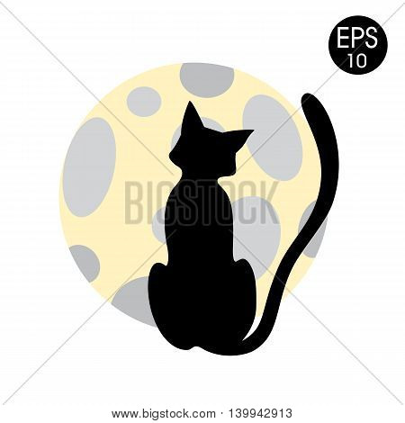 Black Cat And Full Moon