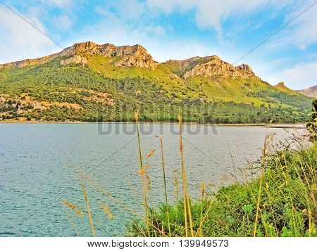 Lake Cuber Reservoir In The Serra De Tramuntana, Majorca, Spain