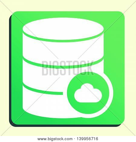 Database Cloud Icon In Vector Format. Premium Quality Database Cloud Symbol. Web Graphic Database Cl