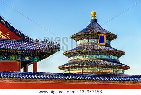 The Hall of Prayer for Good Harvests in Beijing. UNESCO World Heritage site in China
