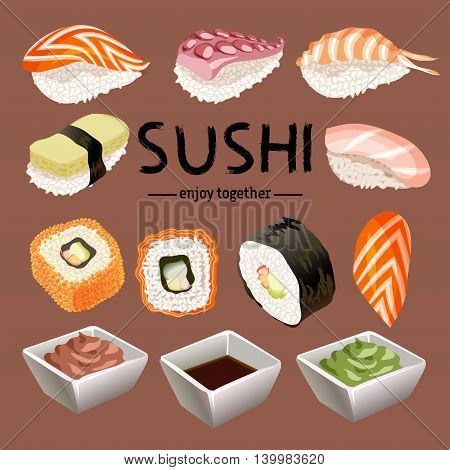 Sushi Background Design.
