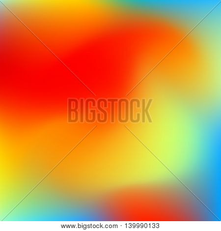 Abstract blur colorful gradient background with red, yellow, blue, cyan and green colors for deign concepts, web, presentations and prints. Vector illustration.