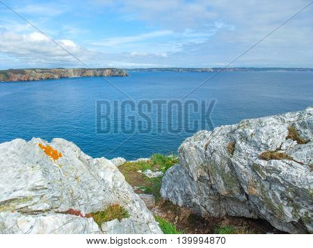 coastal scenery at the Crozon peninsula in Brittany France