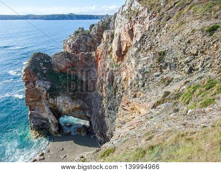 coastal scenery at the Crozon peninsula in Brittany France