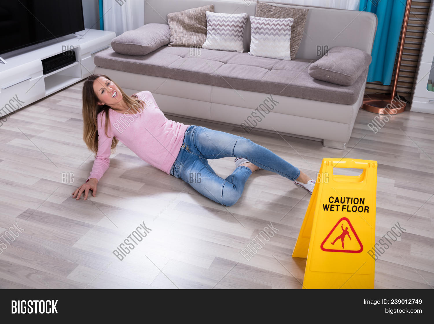 Mature Woman Falling Image and Photo