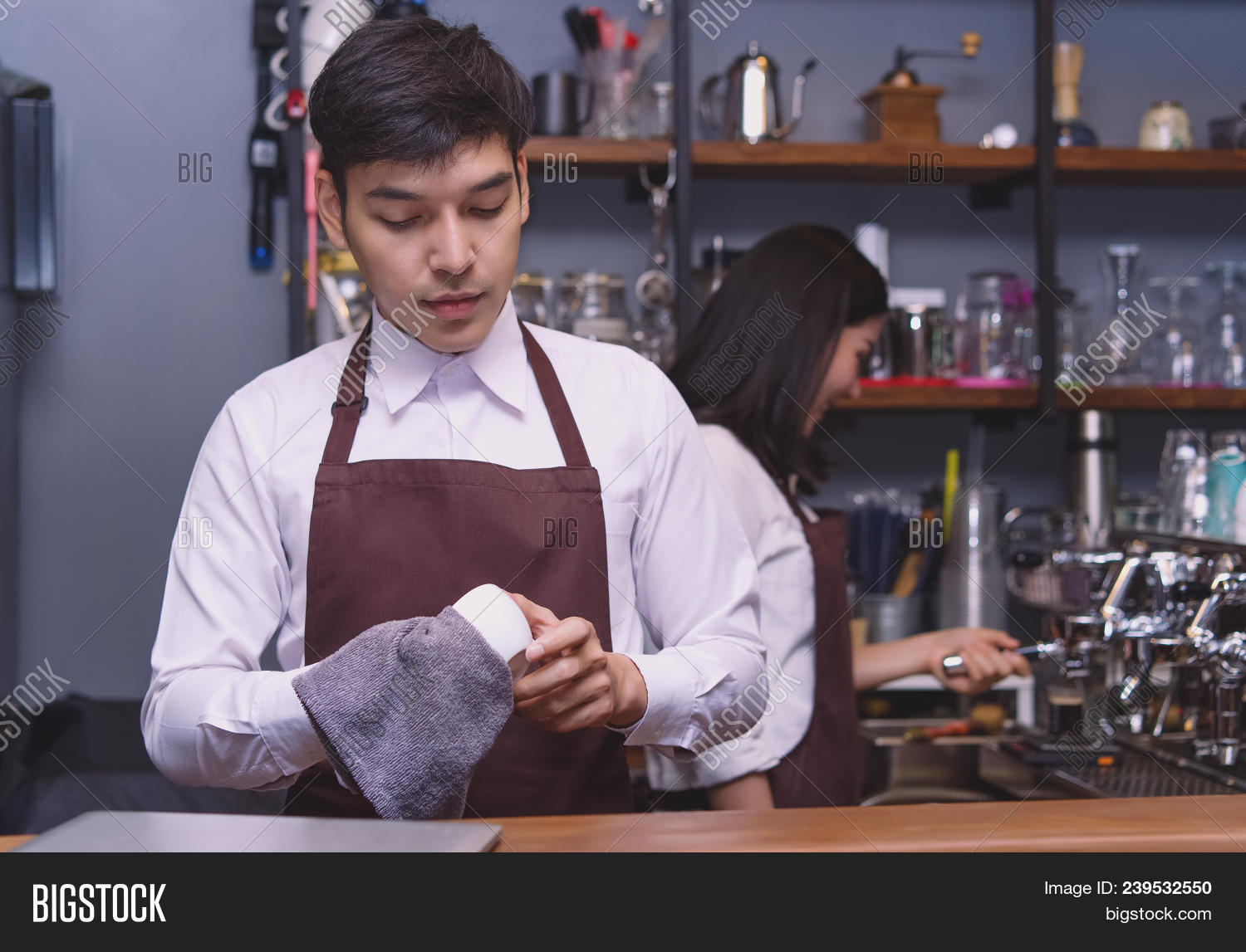 Portrait Young Barista Image \u0026 Photo 