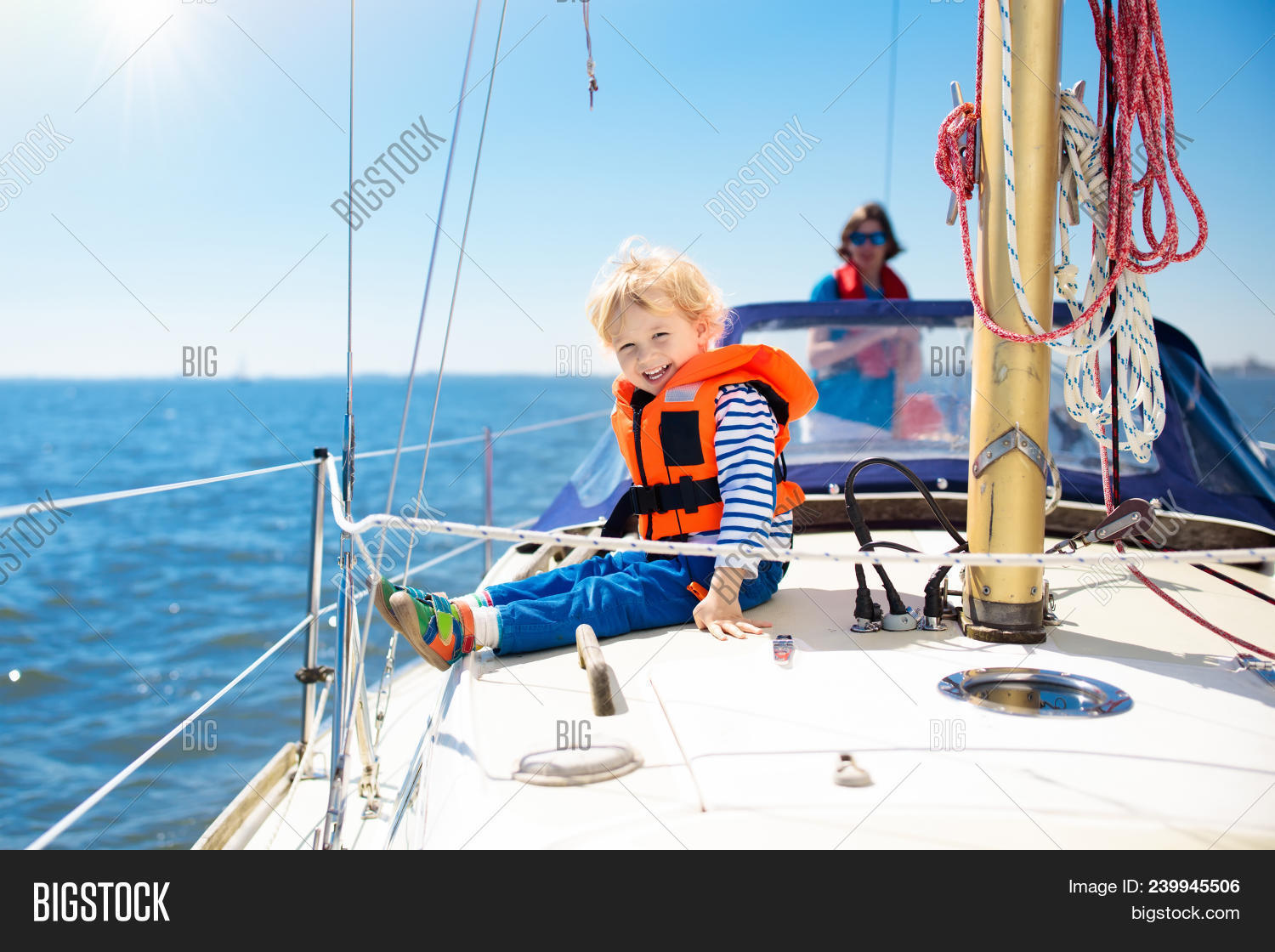 Kids Sail On Yacht Sea Image & Photo (Free Trial) Bigstock