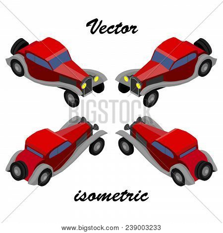 A Red Sports Car Of The 30s.