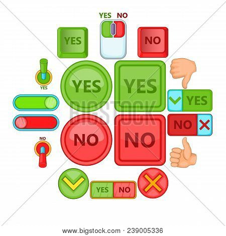 Yes No Icons Set. Vector & Photo (Free Trial) | Bigstock