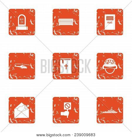 Cultic Icons Set. Grunge Set Of 9 Cultic Vector Icons For Web Isolated On White Background