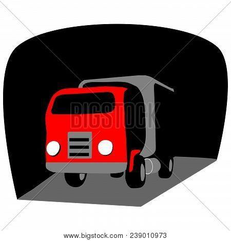 The Truck Logo Is In Three Colors.