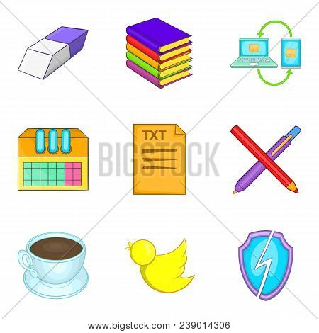 Business Of Industry Icons Set. Cartoon Set Of 9 Business Of Industry Vector Icons For Web Isolated 