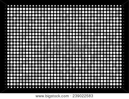 Filled Rectange Halftone Vector Icon. Illustration Style Is Pixel Iconic Filled Rectange Symbol On A