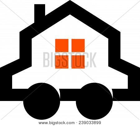 House Nomad Logo Design Template Isolated Vector