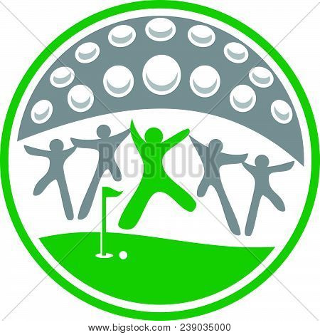 Golf Club Academy Logo Design Template Isolated Vector